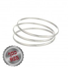 צמיד חישוק כסף מבריק 