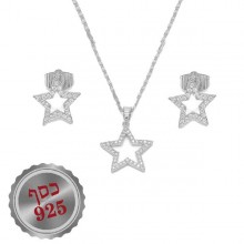סט תכשיטים עדין עם כוכבים
