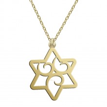שרשרת מגן דוד מעוטר