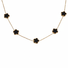 שרשרת 5 פרחי תלתן בסגנון ואן קליף