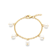 צמיד  עם תליוני פנינים