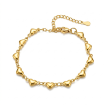 צמיד לבבות קטנים