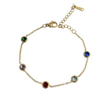 צמיד עם אבנים צבעוניות