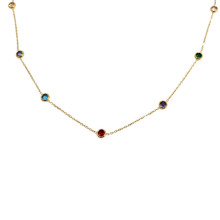 שרשרת עם אבנים צבעוניות