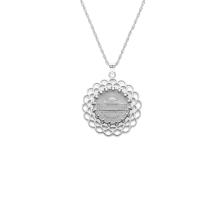 שרשרת ותליון לשיבוץ מטבע - דגם גלים (לא כולל מטבע)