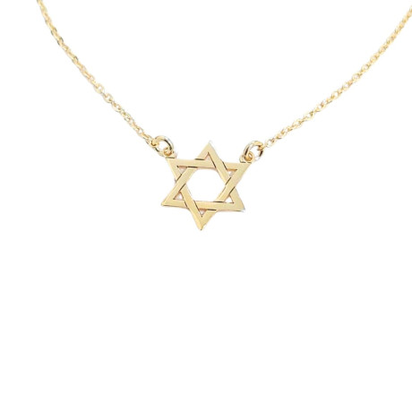 שרשרת מגן דוד קצרה צמודה לצוואר