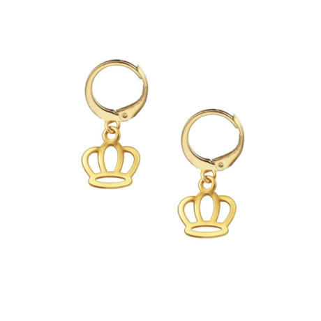 עגילי כתר זהב