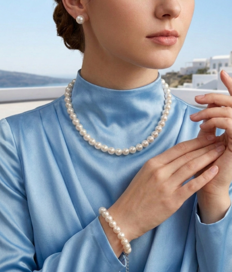 שרשרת פנינים לבנות