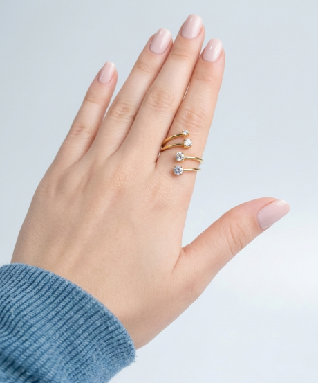 טבעת בציפוי זהב איכותי לאישה