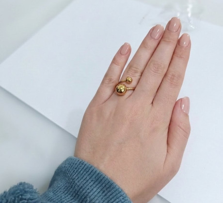 טבעת בציפוי זהב לאישה