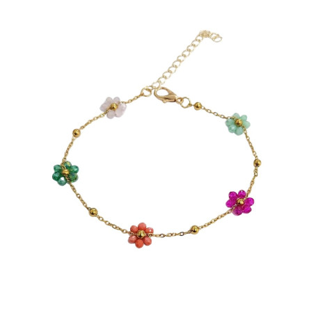 צמיד פרחים צבעוניים