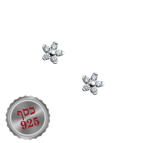 עגילי כסף קטנים צמודים