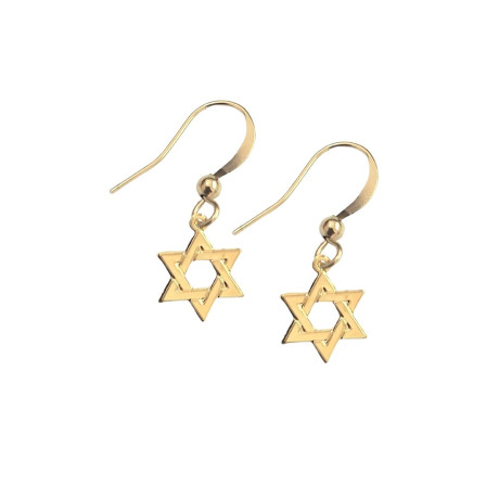 עגילי מגן דוד תלויים