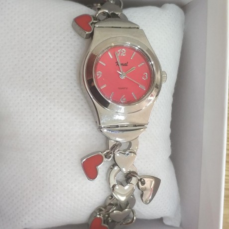 שעון KORAL עמיד במים - שעון יד עם מחוגים - צבע אדום