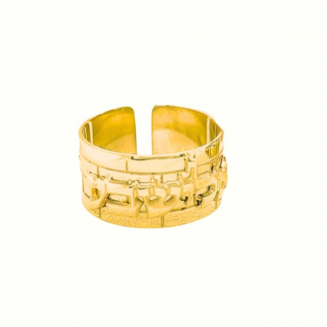 טבעת ירושלים בציפוי זהב